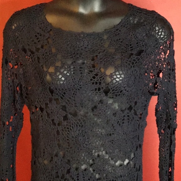 LIZ CLAIBORNE CROCHET TOP SIZE L - Picture 2 of 4